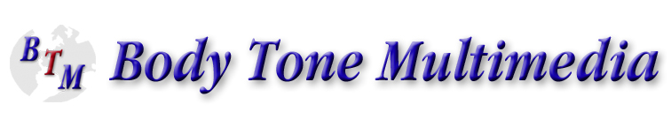 Body Tone Multimedia's Home page - services include Voice-Overs, Writing Services, Web Design, Commercial Production, Graphic Design, Audio Production, Jingles